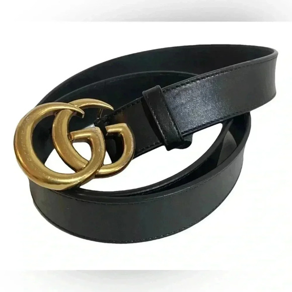 Gucci black leather belt - Picture 1 of 7